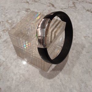 Silver (925) and Rubber Bracelet
